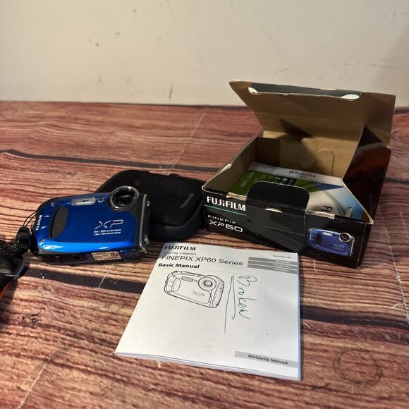 Fujifilm FinePix XP60 Camera Waterproof/Shockproof Blue - Parts - Picture 3 of 14